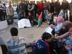 Plantón por la unidad política en Nablus (marzo 2011)  