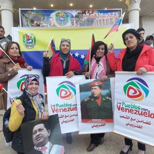 Concentración de apoyo a Venezuela en Ramala (marzo 2015, M.Landi).